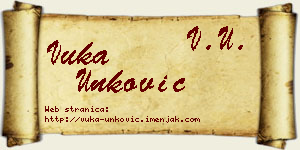 Vuka Unković vizit kartica
